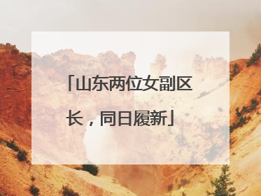 山东两位女副区长，同日履新