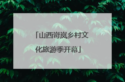 山西岢岚乡村文化旅游季开幕