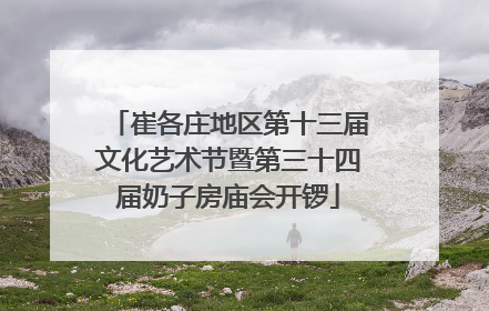 崔各庄地区第十三届文化艺术节暨第三十四届奶子房庙会开锣