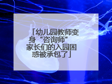 幼儿园教师变身“咨询师” 家长们的入园困惑被承包了