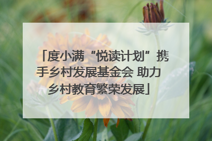 度小满“悦读计划”携手乡村发展基金会 助力乡村教育繁荣发展