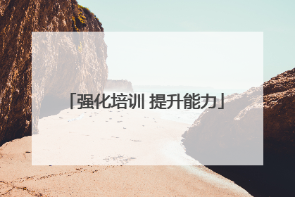 强化培训 提升能力