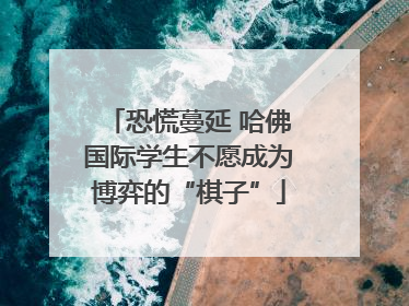 恐慌蔓延 哈佛国际学生不愿成为博弈的“棋子”