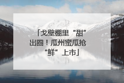 戈壁棚里“甜”出圈！瓜州蜜瓜抢“鲜”上市