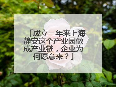 成立一年来上海静安这个产业园做成产业链，企业为何愿意来？
