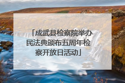 成武县检察院举办民法典颁布五周年检察开放日活动