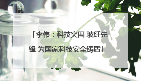 李伟：科技突围 玻纤先锋 为国家科技安全铸盾