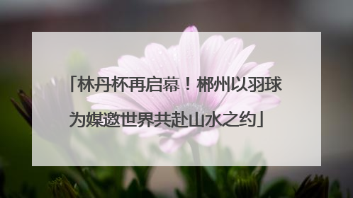 林丹杯再启幕！郴州以羽球为媒邀世界共赴山水之约