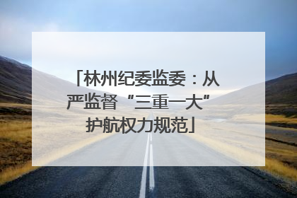 林州纪委监委：从严监督“三重一大” 护航权力规范