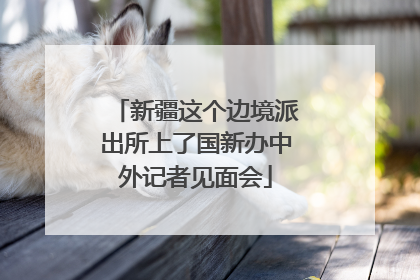 新疆这个边境派出所上了国新办中外记者见面会