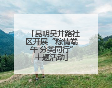 昆明吴井路社区开展“粽情端午 分类同行”主题活动