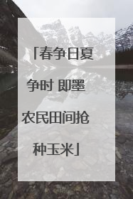春争日夏争时 即墨农民田间抢种玉米