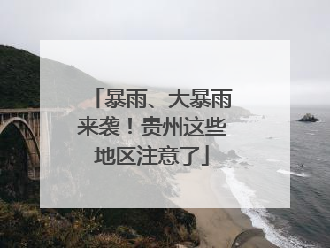暴雨、大暴雨来袭！贵州这些地区注意了