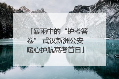 暴雨中的“护考答卷” 武汉新洲公安暖心护航高考首日