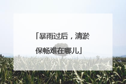暴雨过后，清淤保畅难在哪儿