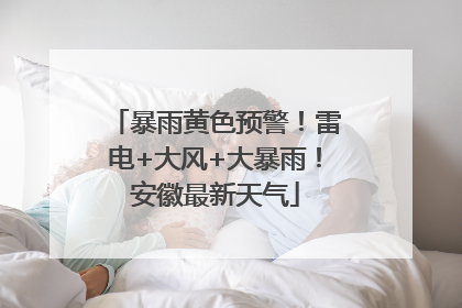 暴雨黄色预警！雷电+大风+大暴雨！安徽最新天气