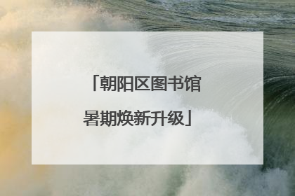 朝阳区图书馆暑期焕新升级
