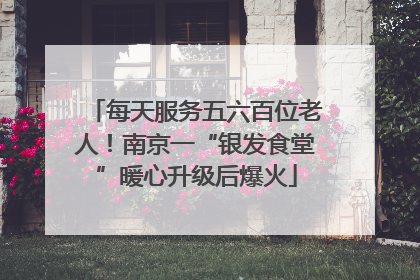 每天服务五六百位老人！南京一“银发食堂”暖心升级后爆火