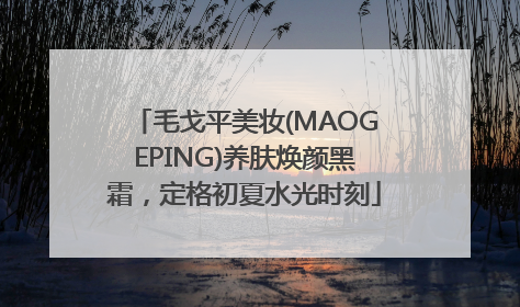 毛戈平美妆(MAOGEPING)养肤焕颜黑霜，定格初夏水光时刻