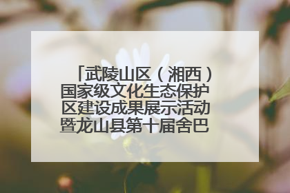 武陵山区（湘西）国家级文化生态保护区建设成果展示活动暨龙山县第十届舍巴日即将启幕