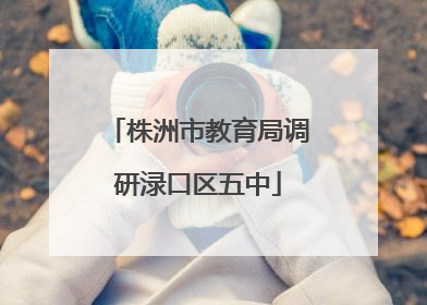 株洲市教育局调研渌口区五中