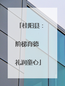 桂阳县：阶梯育德 礼润童心
