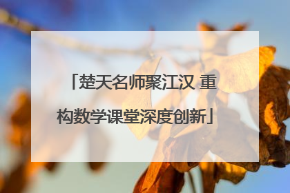 楚天名师聚江汉 重构数学课堂深度创新