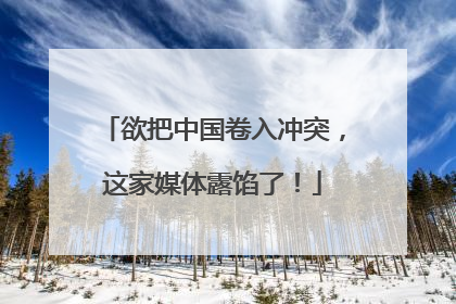 欲把中国卷入冲突，这家媒体露馅了！
