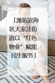 潍坊滨海区大家洼街道以“红色物业”赋能民生服务