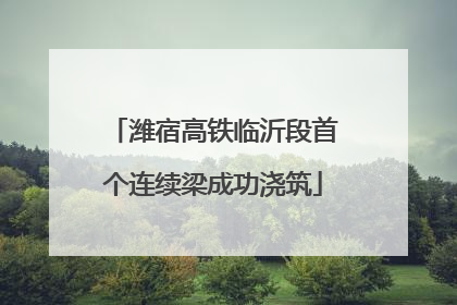 潍宿高铁临沂段首个连续梁成功浇筑