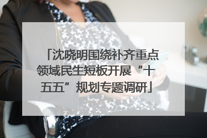 沈晓明围绕补齐重点领域民生短板开展“十五五”规划专题调研