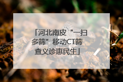河北南皮“一扫多筛”移动CT筛查义诊惠民生