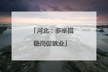河北：多举措稳岗促就业