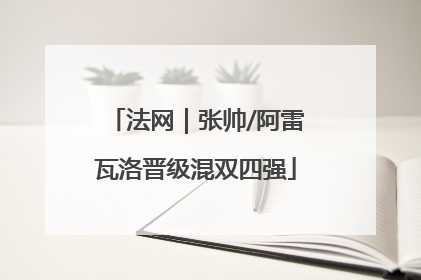 法网｜张帅/阿雷瓦洛晋级混双四强