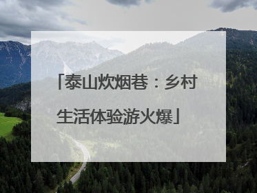 泰山炊烟巷：乡村生活体验游火爆
