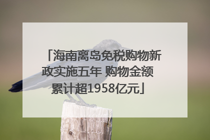 海南离岛免税购物新政实施五年 购物金额累计超1958亿元