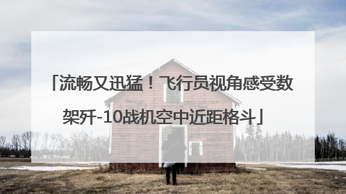流畅又迅猛！飞行员视角感受数架歼-10战机空中近距格斗