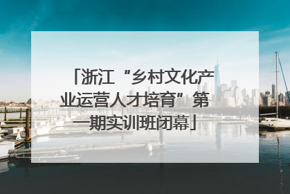浙江“乡村文化产业运营人才培育”第一期实训班闭幕