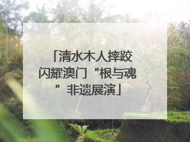 清水木人摔跤 闪耀澳门“根与魂”非遗展演