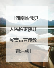 湖南临武县人民检察院开展禁毒宣传教育活动