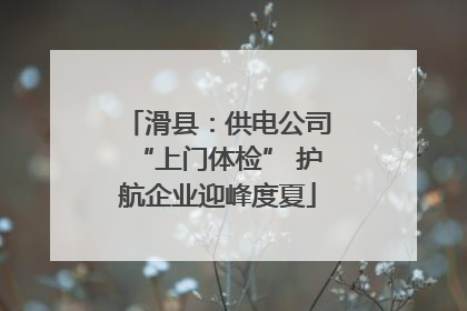 滑县：供电公司“上门体检” 护航企业迎峰度夏