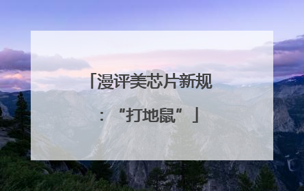 漫评美芯片新规：“打地鼠”