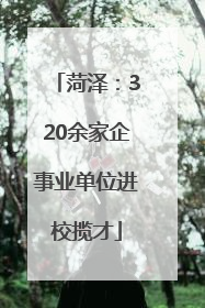 菏泽：320余家企事业单位进校揽才