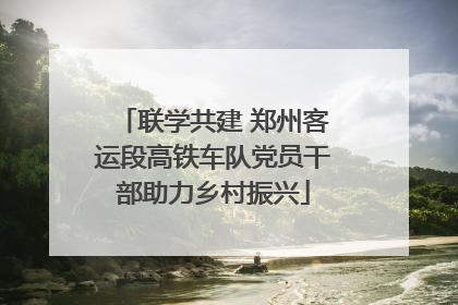 联学共建 郑州客运段高铁车队党员干部助力乡村振兴