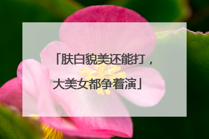 肤白貌美还能打，大美女都争着演