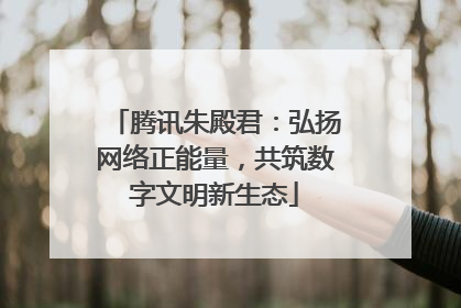 腾讯朱殿君：弘扬网络正能量，共筑数字文明新生态