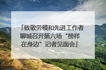 致敬劳模和先进工作者 聊城召开第六场“榜样在身边”记者见面会