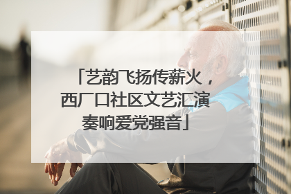 艺韵飞扬传薪火，西厂口社区文艺汇演奏响爱党强音