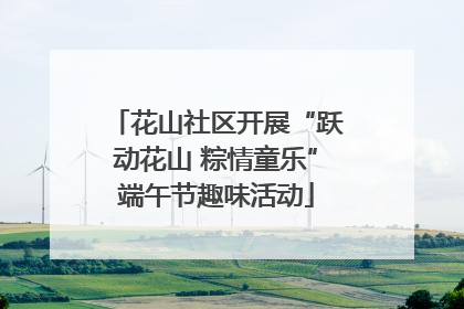 花山社区开展“跃动花山 粽情童乐”端午节趣味活动