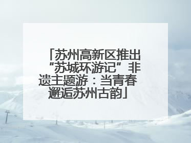 苏州高新区推出“苏城环游记”非遗主题游：当青春邂逅苏州古韵
